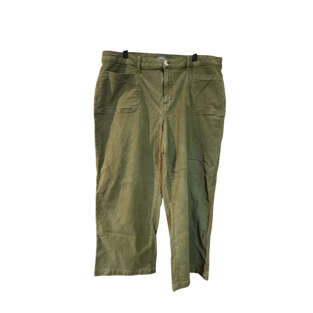 Maurices Womens Olive Green wide leg Pants Size 18W